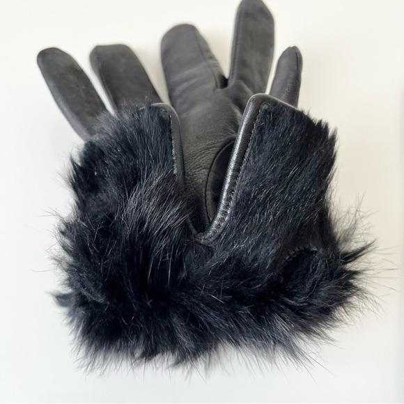 Danier Mens Black Genuine Leather Gloves Size L - Picture 3 of 8